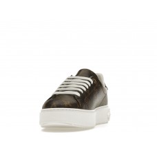 Женские кроссовки Louis Vuitton Time Out Monogram Leather Cacao Brown White (W)