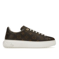 Женские кроссовки Louis Vuitton Time Out Monogram Leather Cacao Brown White (W)