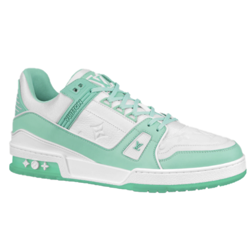 Кроссы LV Trainer Green White - мужская сетка размеров