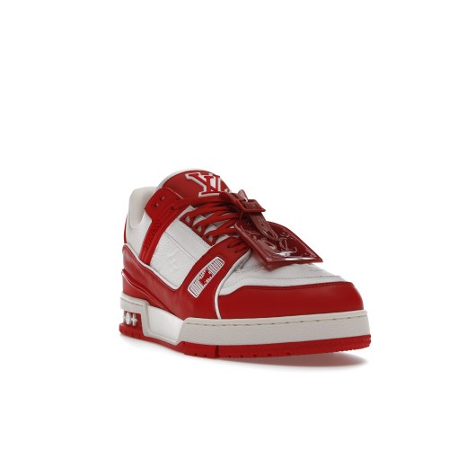 Кроссы Louis Vuitton Trainer Red White - мужская сетка размеров
