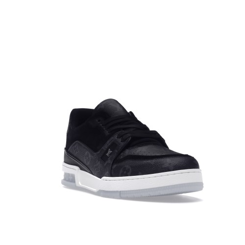 Кроссы Louis Vuitton Trainer Black Monogram - мужская сетка размеров