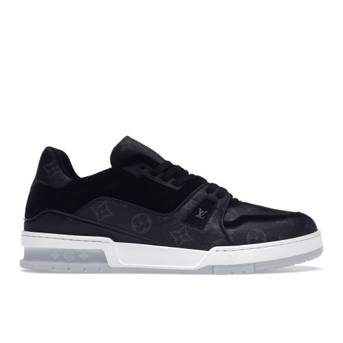 Кроссы Louis Vuitton Trainer Black Monogram - мужская сетка размеров