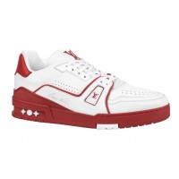 Кроссовки Louis Vuitton Trainer White Red Signature