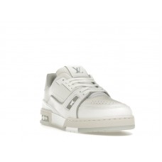 Louis Vuitton Trainer White Grey Signature