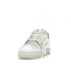 Louis Vuitton Trainer White Grey Signature