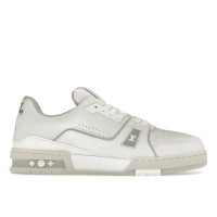 Louis Vuitton Trainer White Grey Signature