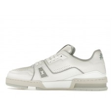 Louis Vuitton Trainer White Grey Signature