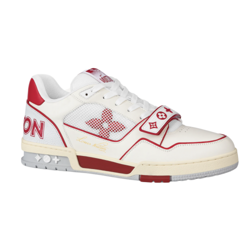 Кроссы Louis Vuitton Trainer Red Mesh - мужская сетка размеров