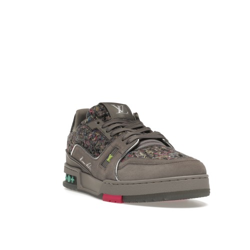 Кроссы Louis Vuitton Trainer Grey Multicolor - мужская сетка размеров