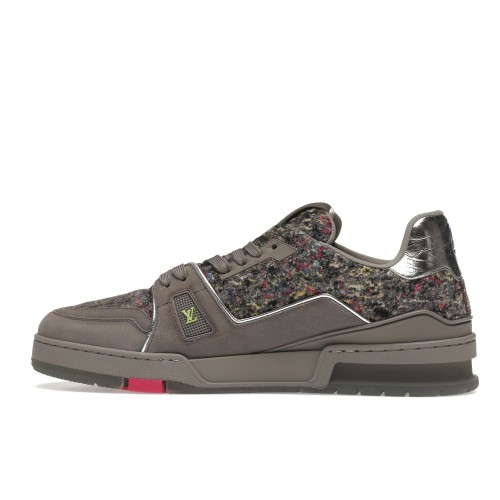 Кроссы Louis Vuitton Trainer Grey Multicolor - мужская сетка размеров
