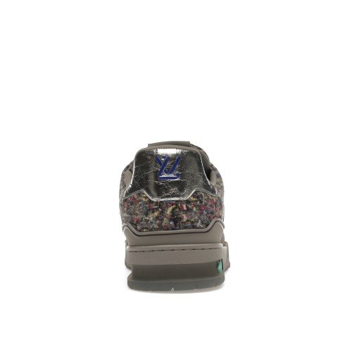Кроссы Louis Vuitton Trainer Grey Multicolor - мужская сетка размеров