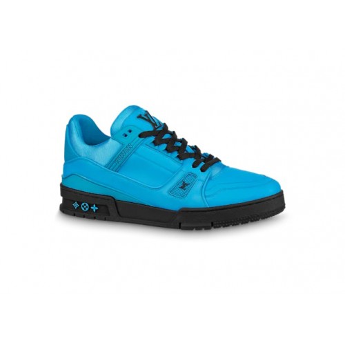 Кроссы Louis Vuitton LV Trainer Blue Black - мужская сетка размеров