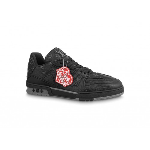 Кроссы Louis Vuitton LV Trainer x Nigo Black Denim - мужская сетка размеров