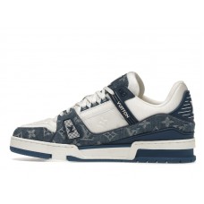Louis Vuitton LV Trainer Monogram Denim White Blue