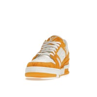 Кроссовки Louis Vuitton Trainer Yellow Monogram Denim White