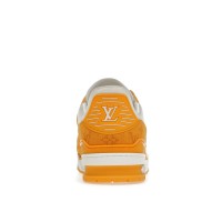 Кроссовки Louis Vuitton Trainer Yellow Monogram Denim White
