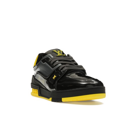 Кроссы Louis Vuitton Trainer Black Yellow - мужская сетка размеров