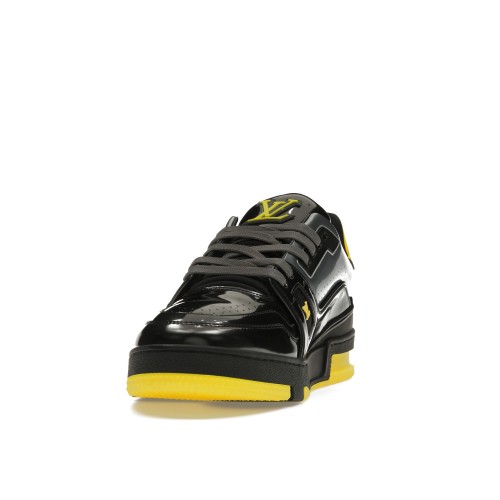 Кроссы Louis Vuitton Trainer Black Yellow - мужская сетка размеров