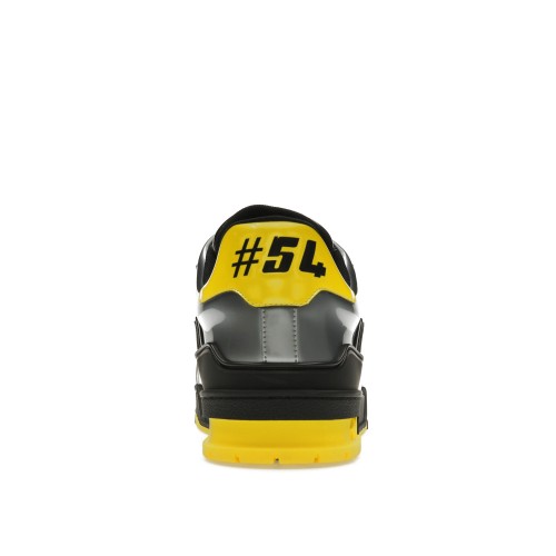 Кроссы Louis Vuitton Trainer Black Yellow - мужская сетка размеров