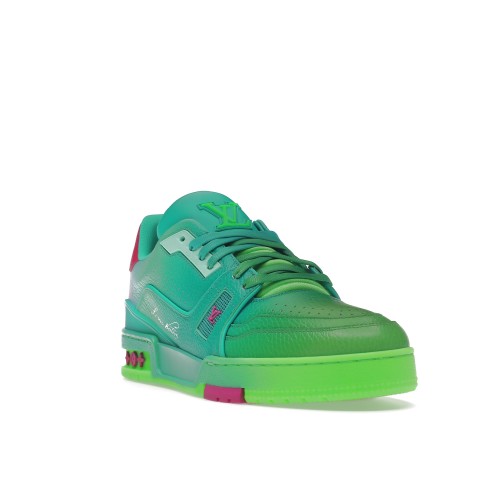 Кроссы Louis Vuitton Trainer Green Ombre - мужская сетка размеров