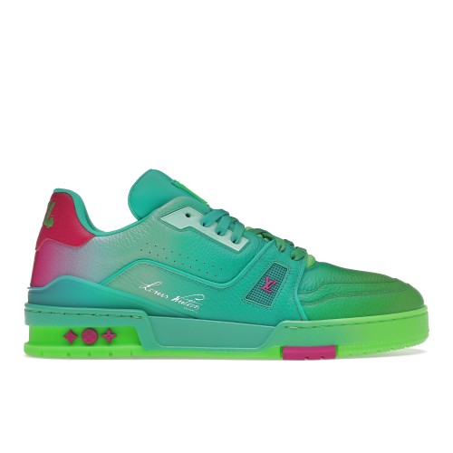 Кроссы Louis Vuitton Trainer Green Ombre - мужская сетка размеров