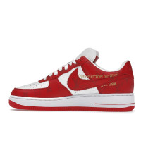 Louis Vuitton Nike Air Force 1 Low By Virgil Abloh White Red
