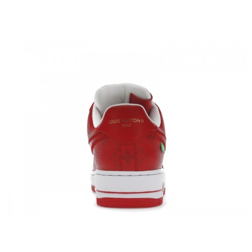 Louis Vuitton Nike Air Force 1 Low By Virgil Abloh White Red - мужская сетка размеров