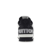 Кроссовки Louis Vuitton LV Trainer Velcro Strap Monogram Denim Black White