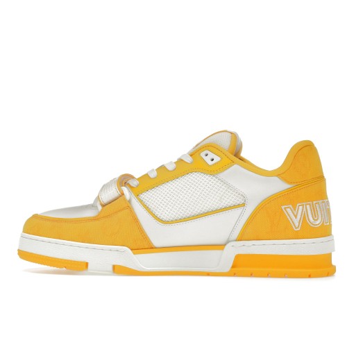 Кроссы Louis Vuitton Trainer Monogram Denim Yellow - мужская сетка размеров