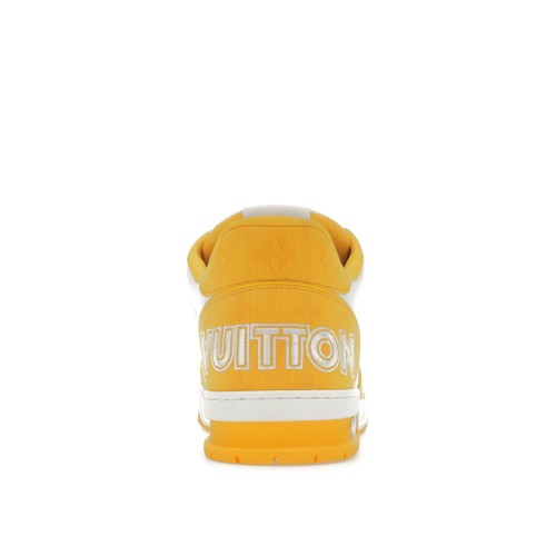 Кроссы Louis Vuitton Trainer Monogram Denim Yellow - мужская сетка размеров