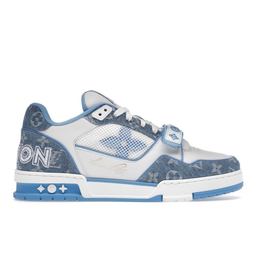 Кроссы Louis Vuitton Trainer Monogram Denim - мужская сетка размеров