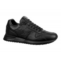 Кроссовки Louis Vuitton Run Away Sneaker Monogram Embossed Leather Black