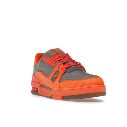 Кроссы Louis Vuitton Trainer Orange Grey - мужская сетка размеров