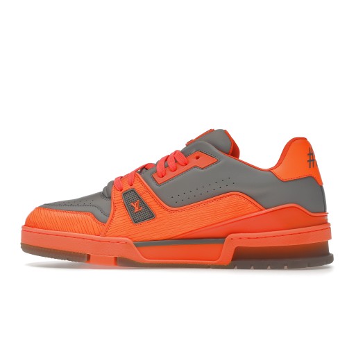 Кроссы Louis Vuitton Trainer Orange Grey - мужская сетка размеров