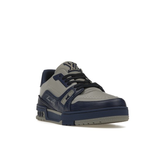 Кроссы Louis Vuitton LV Trainer Marine Grey - мужская сетка размеров