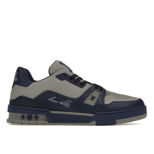 Кроссы Louis Vuitton LV Trainer Marine Grey - мужская сетка размеров