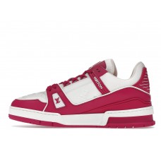 Кроссовки Louis Vuitton Trainer Low White Fuchsia