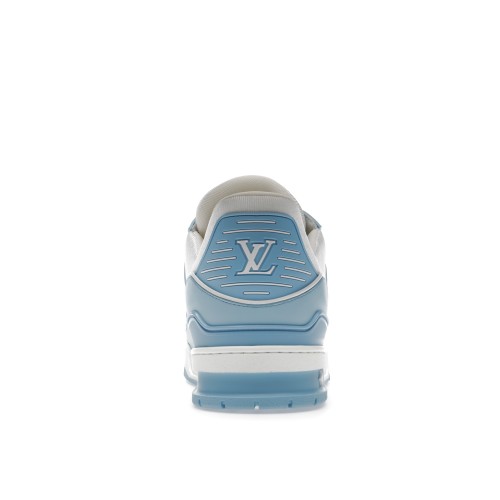 Кроссы Louis Vuitton Trainer Low White Sky Blue - мужская сетка размеров