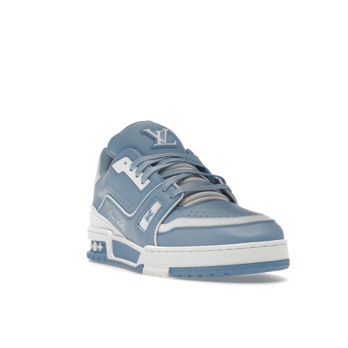Кроссы Louis Vuitton LV Trainer #54 Light Blue White - мужская сетка размеров