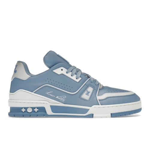 Кроссы Louis Vuitton LV Trainer #54 Light Blue White - мужская сетка размеров