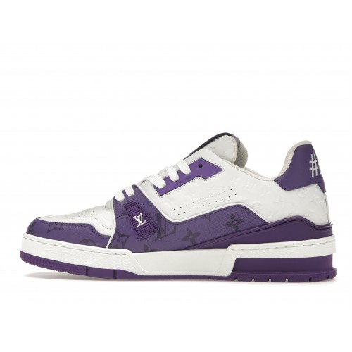 Кроссы Louis Vuitton Trainer Purple Monogram - мужская сетка размеров