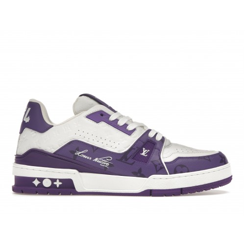 Кроссы Louis Vuitton Trainer Purple Monogram - мужская сетка размеров