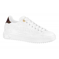 Женские кроссовки Louis Vuitton Time Out Debossed LV Monogram Leather White White (W)