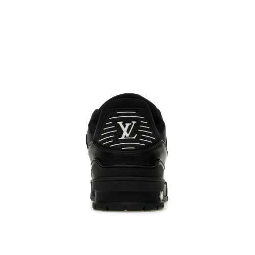 Кроссы Louis Vuitton Trainer Black Embossed Monogram - мужская сетка размеров