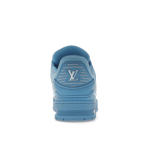 Кроссы Louis Vuitton Trainer Blue Embossed Monogram - мужская сетка размеров