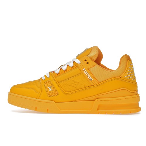 Кроссы Louis Vuitton Trainer Yellow Embossed Monogram - мужская сетка размеров