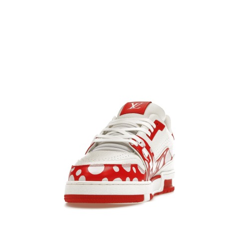 Кроссы Louis Vuitton LV Trainer Yayoi Kusama Red White - мужская сетка размеров