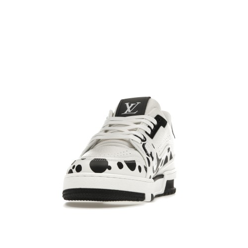 Кроссы Louis Vuitton LV Trainer Yayoi Kusama Black White - мужская сетка размеров