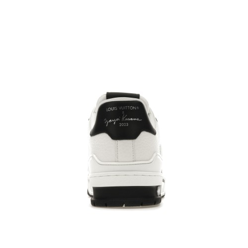 Кроссы Louis Vuitton LV Trainer Yayoi Kusama Black White - мужская сетка размеров