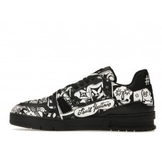 Кроссовки Louis Vuitton LV Trainer Comic Motifs Black White (SS23)
